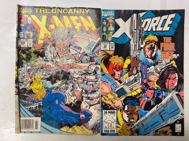 5 MARVEL comic books Uncanny X-Men #306 X-Force #22 Shadow Riders #2 3 4 74 KM20