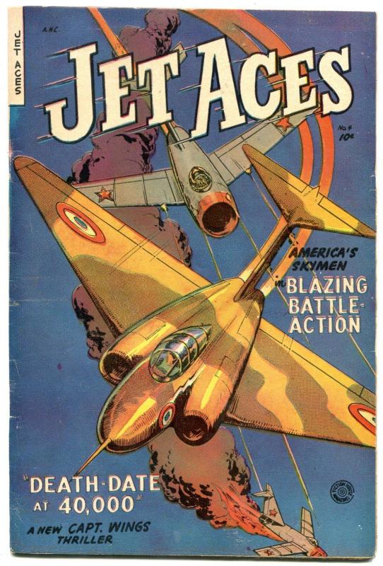 Jet Aces #4 1952-FICTION HOUSE COMICS-KOREAN WAR BATTLE FN/VF