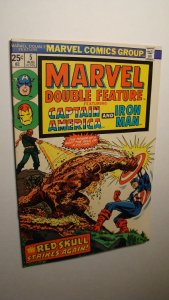 MARVEL DOUBLE FEATURE 5 *NICE* CAPTAIN AMERICA IRON MAN RED SKULL 1974
