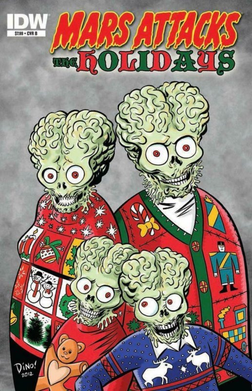 MARS ATTACKS Holidays #1 B, NM ,2013, IDW, Aliens, Ray guns, Xmas,more MA in sto