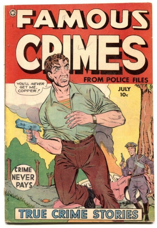 Famous Crimes #18 1950- Golden Age comic VG