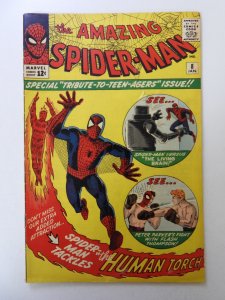 The Amazing Spider-Man #8 VG- condition two punctures through entire book