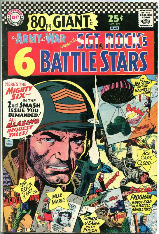 OUR ARMY at War #177, SGT ROCK'S Battle Tales, VG/FN, 1967, Joe Kubert