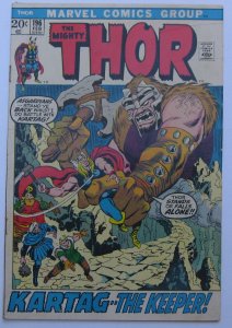 Thor #196 (Feb 1972, Marvel), VG-FN condition (5.0), Thor vs. Mangog