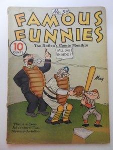 Famous Funnies #58 (1939) Solid VG- Condition!