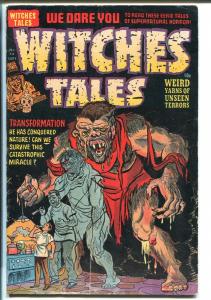 WITCHES TALES #14 1952-HARVEY-PRE-CODE HORROR-BOB POWELL-MONSTER COVER-vg/fn