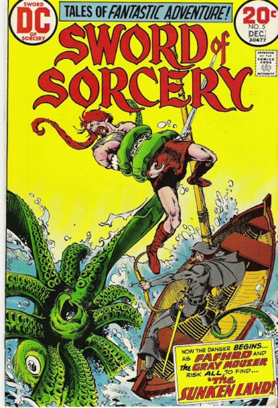 Sword of Sorcery #1-5 (1973)  complete set  average grade FN- 5.5  see desc.