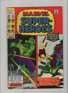 Marvel Super-Heroes #26 - Hulk & Daredevil - 1970 (Grade 6.5) WH