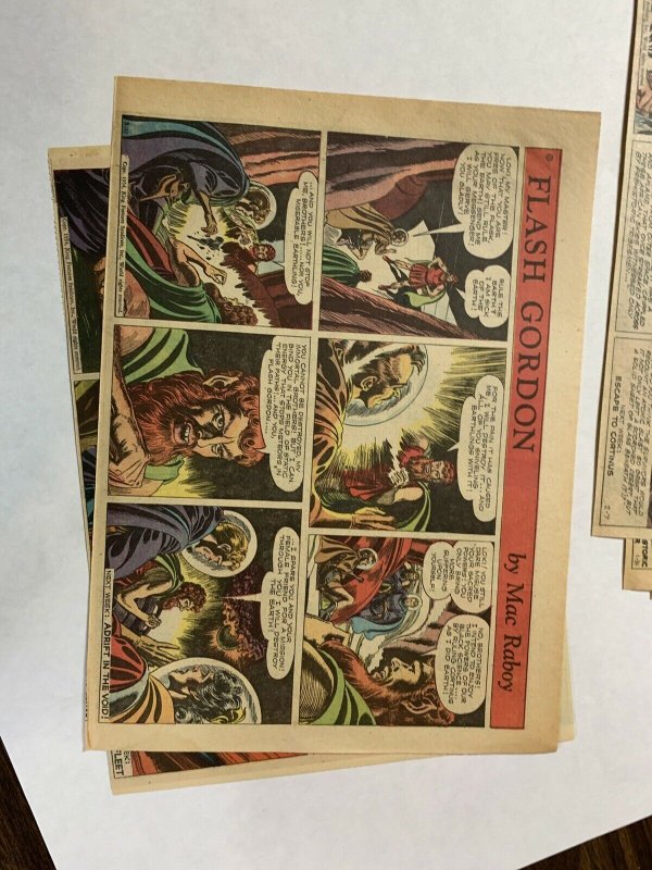 Flash Gordon’s 1954 Tabloid Color Newspaper Sundays Lot Of 8