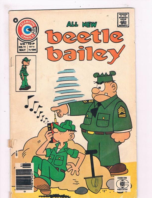 Beetle Bailey # 116 GD/VG Charlton Bronze Age Comic Book Army Comedy Walker TC1 