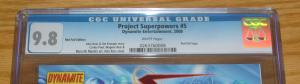 Project Superpowers #5 CGC 9.8 red foil edition variant w/COA (limited to 499) 