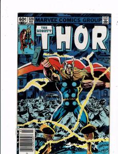 Lot Of 5 Mighty Thor Marvel Comic Books # 291 308 324 325 329 Avengers Loki BD2