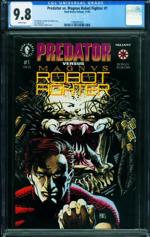 PREDATOR VS. MAGNUS ROBOT FIGHTER #1-CGC 9.8 1992-First issue-1996997003