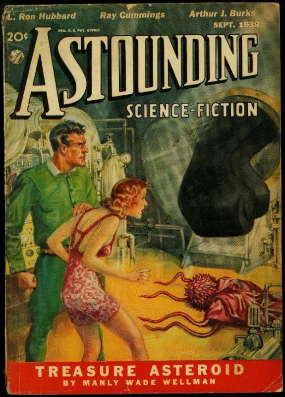 Astounding Science- Fiction Pulp September 1938- L Ron Hubbard VG