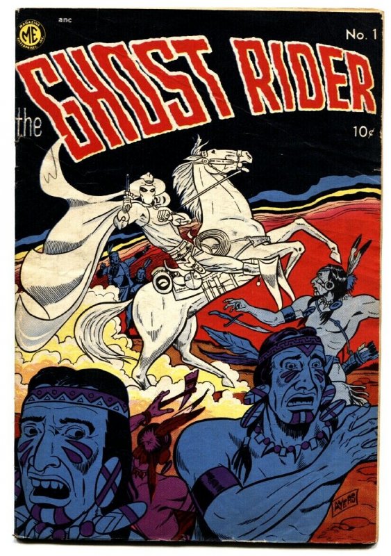 GHOST RIDER #1 1950-MAGAZINE  ENTERPRISES-PRE-CODE HORROR-First issue-DICK AYRES 