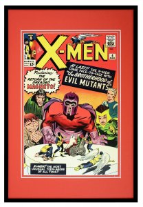 X-Men #4 Magneto Marvel Framed 12x18 Official Repro Cover Display