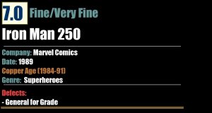 Iron Man 250 (1989) FN/VF Dr Doom Marvel Comics