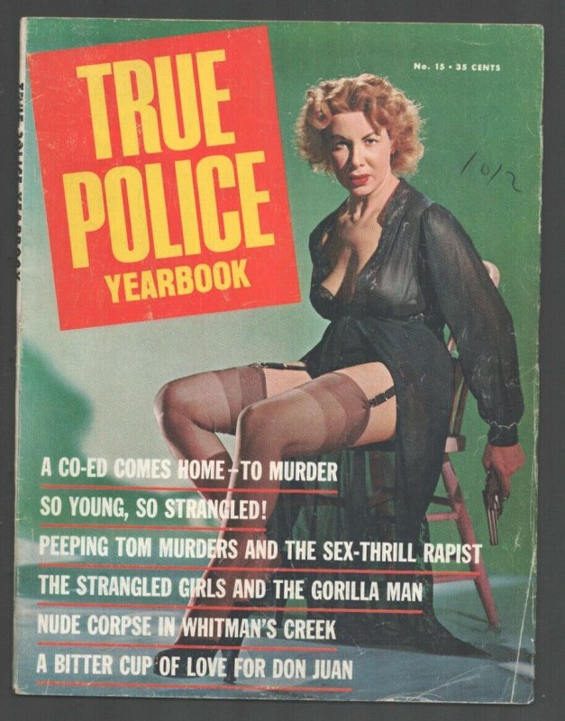 True Police Yearbook #15 1965-Gun Moll in lingerie-stockings-garters photo co...