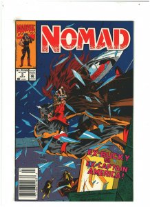 Nomad #3 VF/NM 9.0 Newsstand Marvel Comics 1992 vs. USAgent