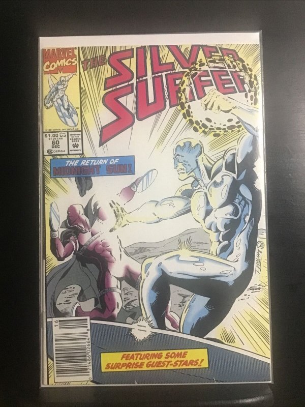 SILVER SURFER 60 NEWSSTAND WARLOCK BLACK BOLT LOCK JAW MARVEL COMICS 1991