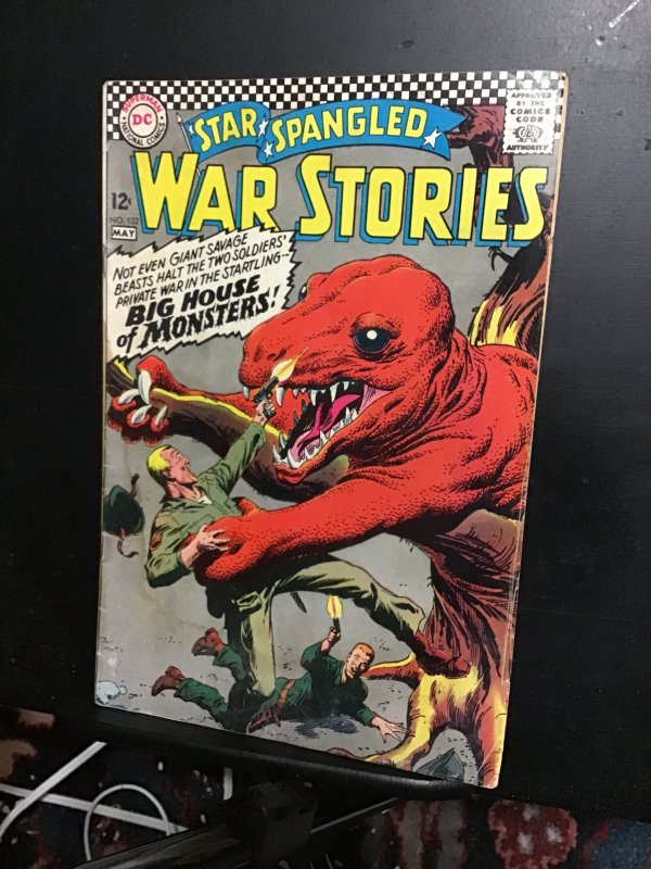 Star Spangled War Stories #132 (1967) dinosaur cover key! Affordable grade! GD