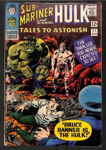 Tales To Astonish #77 GD+ 2.5 Sub-Mariner and the Hulk!