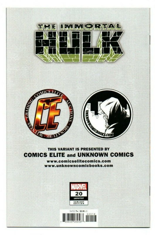 IMMORTAL HULK #20 (2019) LUCIO PARRILLO | TRADELESS VIRGIN | LIMITED 1000
