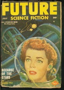 FUTURE SCIENCE FICTION 1952 JULY-BUBBLE HELMET COVER FR