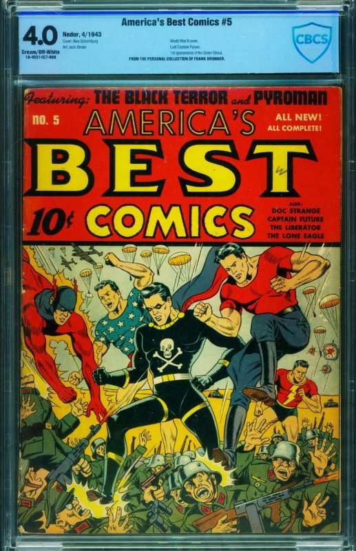 America's Best Comics #5 CBCS 4.0 1943- Schomburg- Black Terror-WWII NAZI CVR