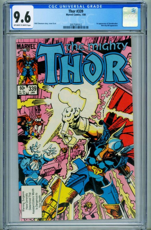 THOR #339 -- CGC 9.6 -- BETA RAY BILL -- 1st Stormbreaker -- 2057591012