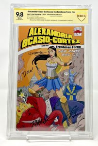 ALEXANDRIA OCASIO-CORTEZ & THE FRESHMAN FORCE - 9.8 SIGNED - KEY -Variant