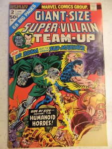 SUPER-VILLAIN TEAM-UP GIANT-SIZE # 2 PIECE OFF BOTTOM CORNER SOLID OTHERWISE