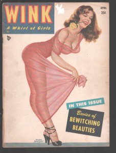 MAG: Wink 4/1951-Classic Peter Driben pin-up girl cover-Cheesecake pix-swimsu...
