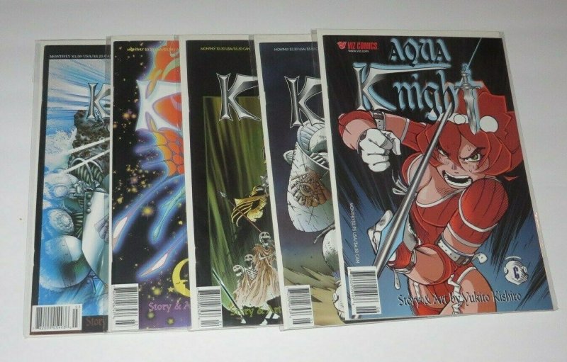 Lot/5 #3,3B,4,5,6 Aqua Caballero Manga Comic Books casi nuevo Yukito Kishiro 