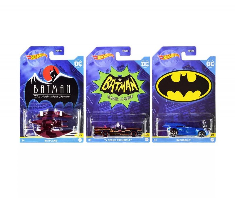 Batman Theme 5 piece Set DC Comics Series Diecast Models by Hot Wheels