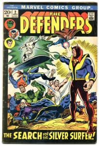 THE DEFENDERS #2 1972- Silver Surfer- VG/F