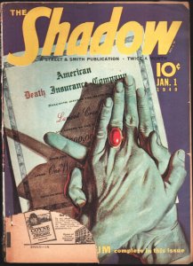 Shadow 1/1/1940-Death's Premium-Special feature on Lou Gehrig as parole office