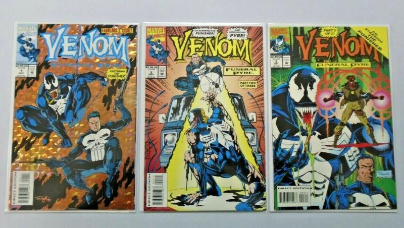 Venom Funeral Pyre #1 to #3 set 3 different books 8.0 but #1 is 6.0 (1993)