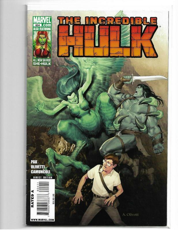 THE INCREDIBLE HULK #604 VF- MARVEL 1ST APPEARANCE OF MARLO CHANDLER AS HARPY