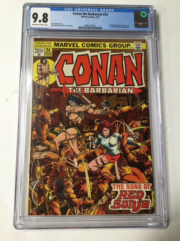 Conan The Barbarian 24 Cgc 9.8 Ow/w Pages Great Centering! Marvel