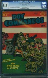 Boy Commandos #3 (1943) CGC 6.5 FN+