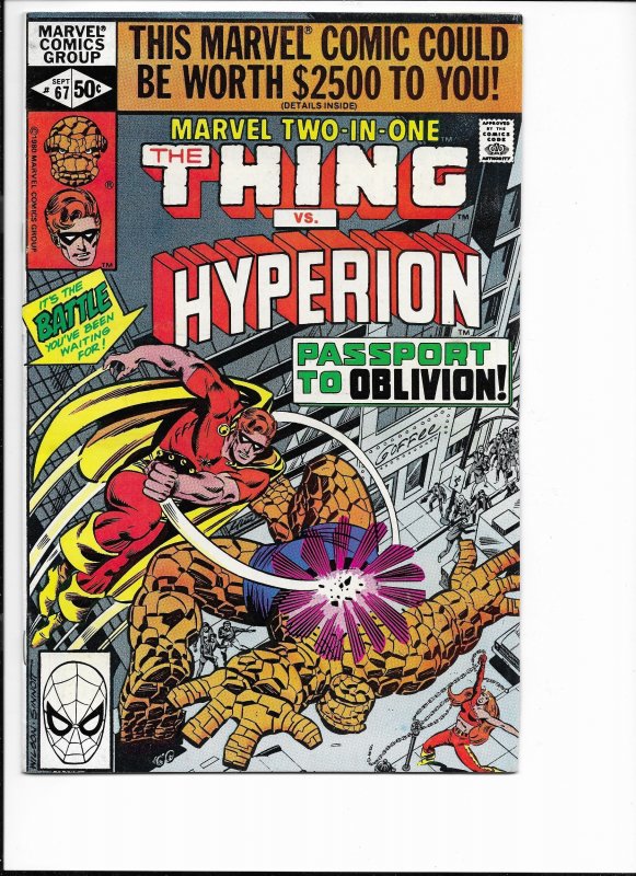 Marvel Two-in-One #67 Direct Edition (1980)