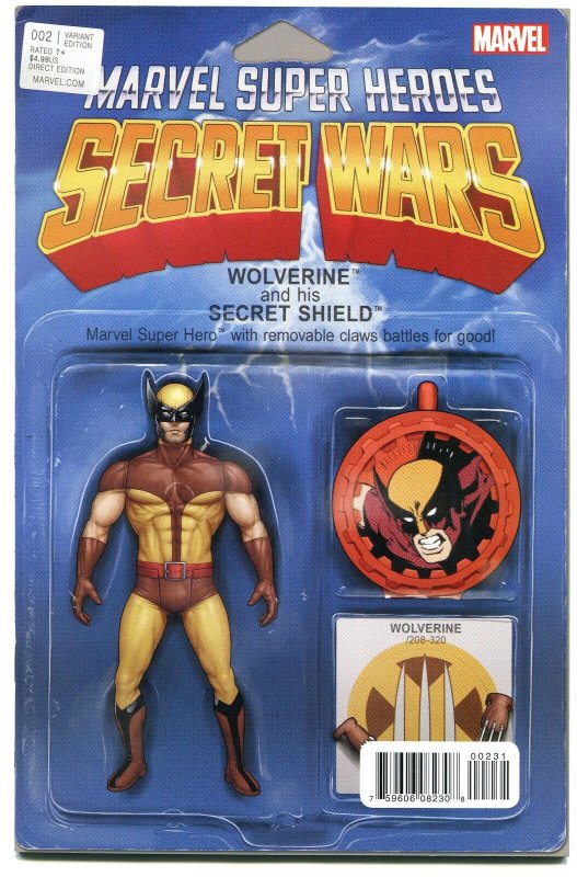 Secret Wars #2 Wolverine Action Figure Variant Cover Marvel Comics 2015