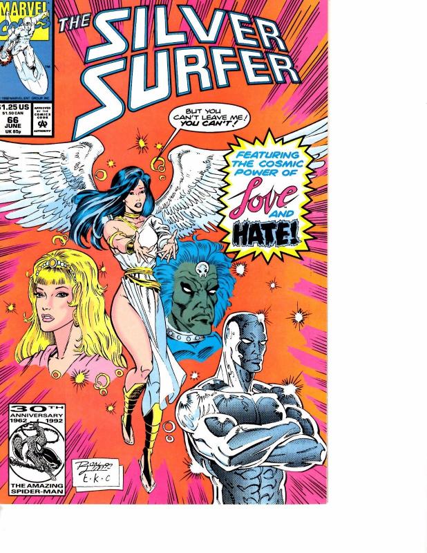 Lot Of 5 Silver Surfer Marvel Comic Books #64 66 67 68 69 J69