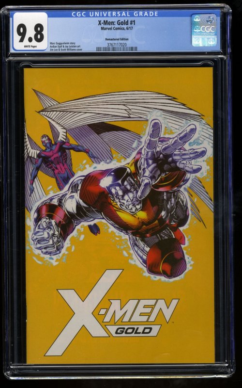 X-Men Gold #1 CGC NM/M 9.8 White Pages 1:1000 Jim Lee Remastered Variant