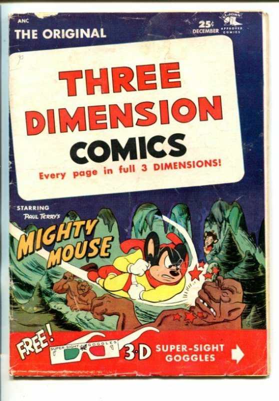 THREE DIMENSION COMICS #3-1955-MIGHTY MOUSE-good