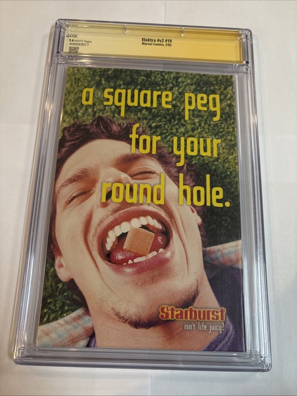 Elektra (2003) # v2 # 19 (CGC 9.4 SS) Signed Greg Horn •Marvel Comics