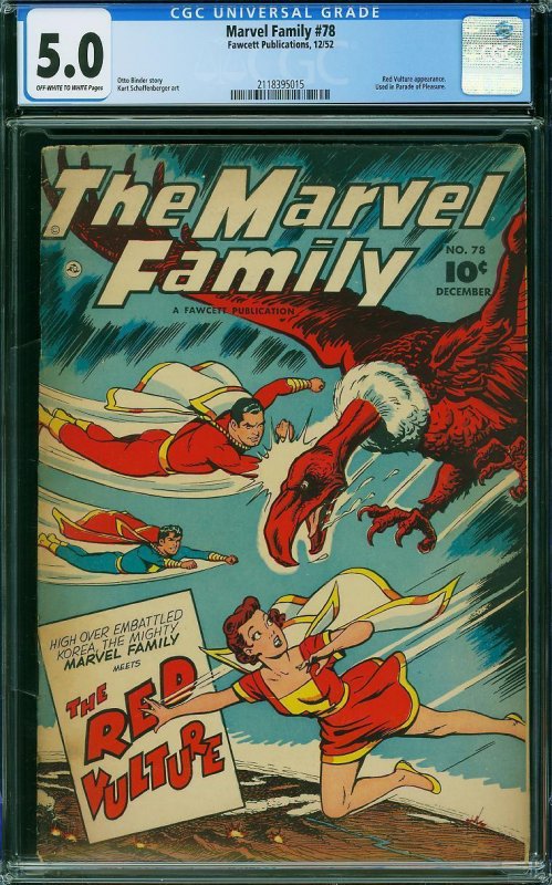 The Marvel Family #78 (1952) CGC 5.0