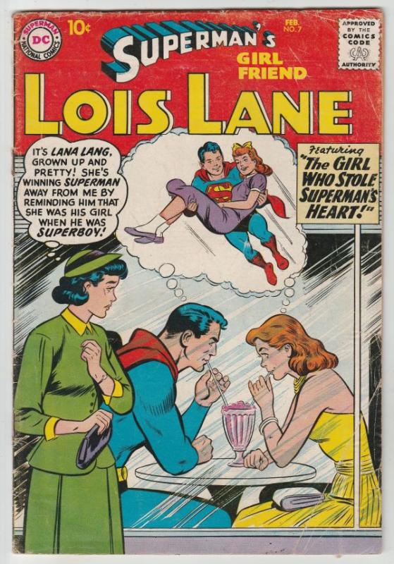 Lois Lane, Superman's Girlfriend  #7 (Feb-59) VG Affordable-Grade Superman, L...