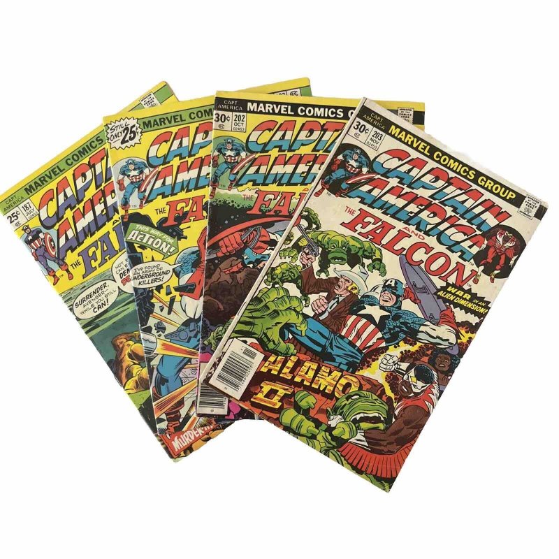 Captain America Lot Of 4: #187, 197, 202, 203. Jack Kirby. Minor ?s